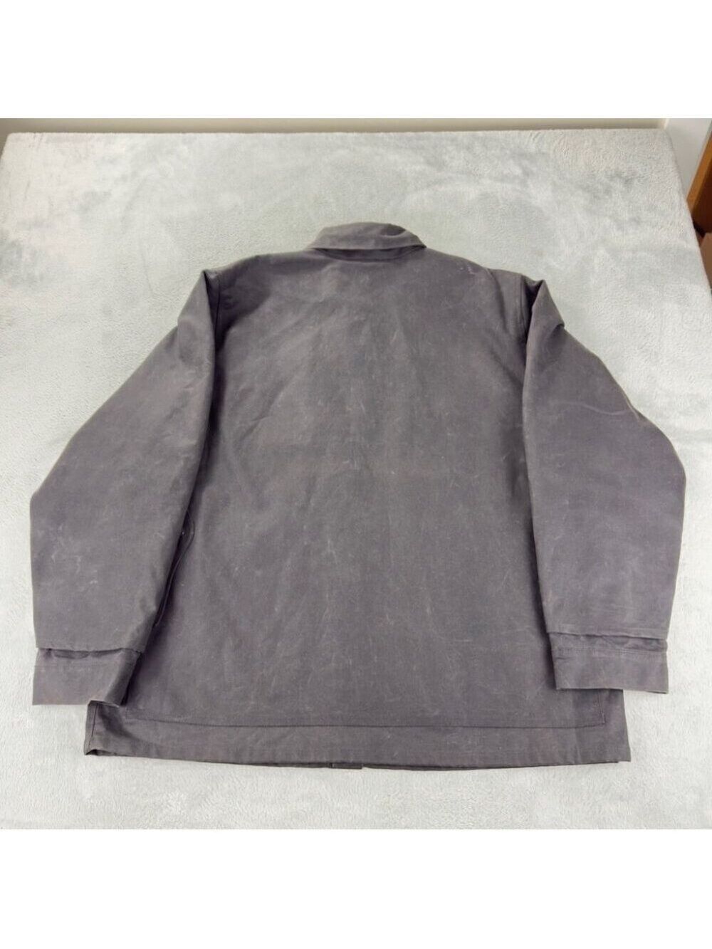 CC Filson Tin Cloth Short Lined Cruiser Jacket Mens XL Black Waxed Canvas - Picture 4 of 16